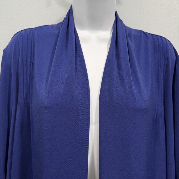 Susan Graver Liquid Knit Open Front Cardigan Jacket Size 2X Minimalist Workwear - Picture 2 of 10